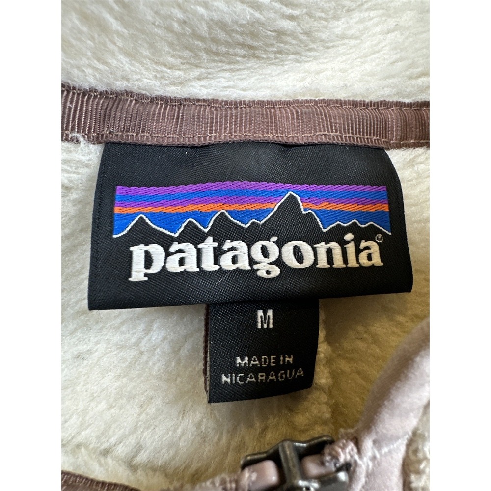Patagonia Women's Medium Re-Tool Half Zip Pullover Fleece Jacket Natural X-Dye - Picture 5 of 7